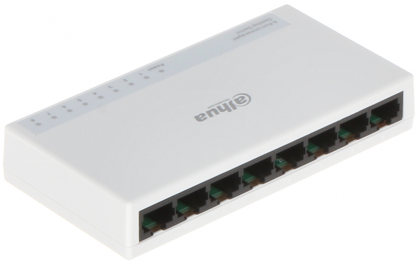 DAHUA PFS3008-8ET-L, 8 Port, MegaBit, Yönetilemez, Masaüstü Switch - Image 1