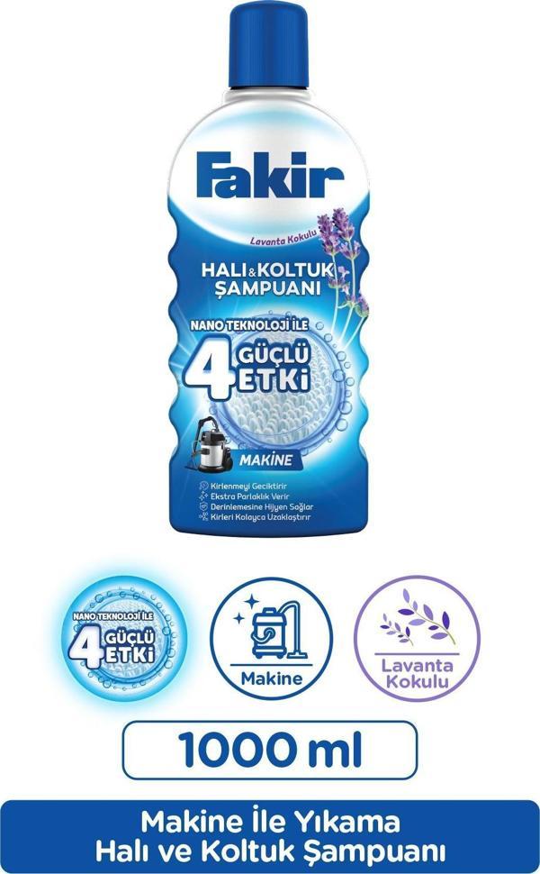 Fakir Nano Teknoloji ile Lavantalı Makine Halı ve Koltuk Şampuanı 1000 ml - Image 1