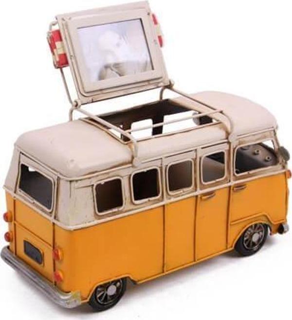 Dekoratif Metal Minibüs Kalemlik Çerçeveli Biblo - Image 1