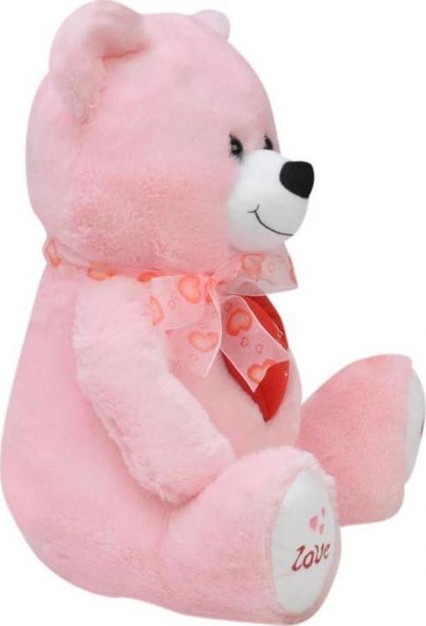 Tıkıl Ayı 57 cm Pembe Kalpli Pelüş Ayı Sevgiliye Hediye - Image 1