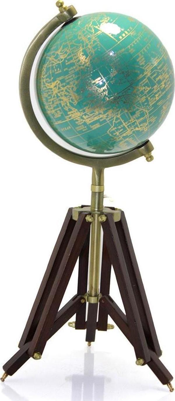 Tripod Standlı Dönen Dekoratif Dünya YerKüre Harita Hediyelik - Image 1