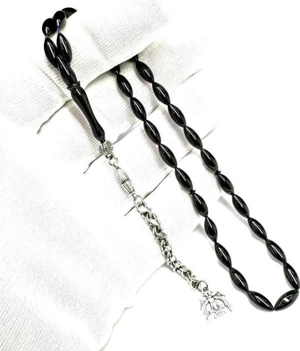 Beyzi Model Püsküllü 4-10mm Ateş Sıkma Kehribar Tesbih - Image 1