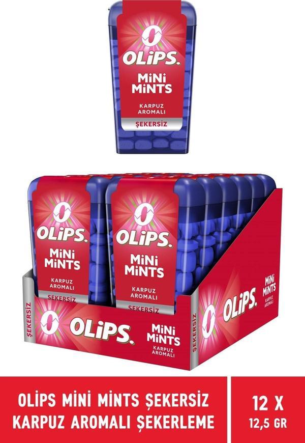 Olips Mini Mints Şekersiz Karpuz Aromalı Şekerleme 12,5 gr - 12 Adet - Image 1