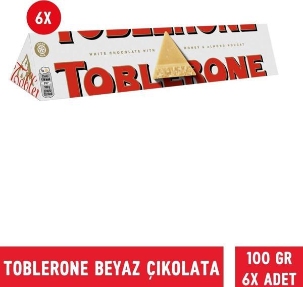 Toblerone Beyaz Çikolata 100 Gr - 6 Adet - Image 1