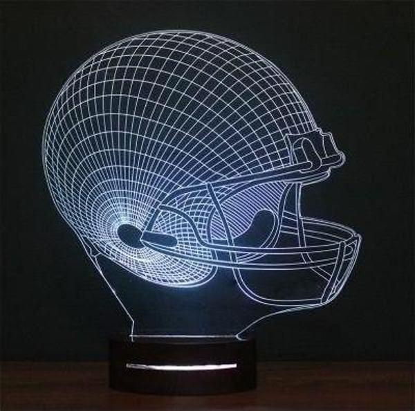 16 RENK KUMANDALI KASK MODEL 3D LED LAMBA - Image 1