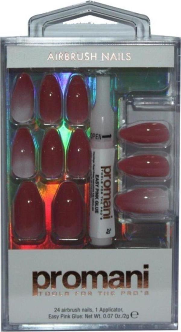 Promani PR-5654 Degrade Gül Kurusu Takma Tırnak Seti - Image 1