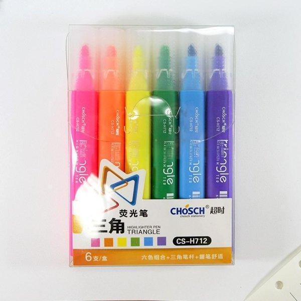 Chosch Fosforlu 6'lı set Üçgen Confort Pen - Image 1