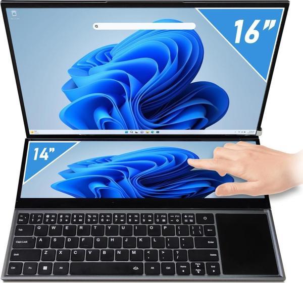 QUADRO Diamond Duo DS1630 i7-10850H 16GB 512GB SSD O/B UHD 16" IPS + 14" IPS Dokunmatik DOS Notebook - Image 1