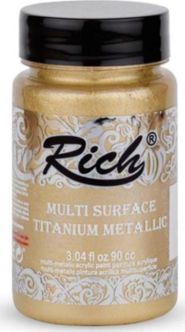 Rich Multi Titanyum Metalik Boya Soft Altın 90cc - Image 1