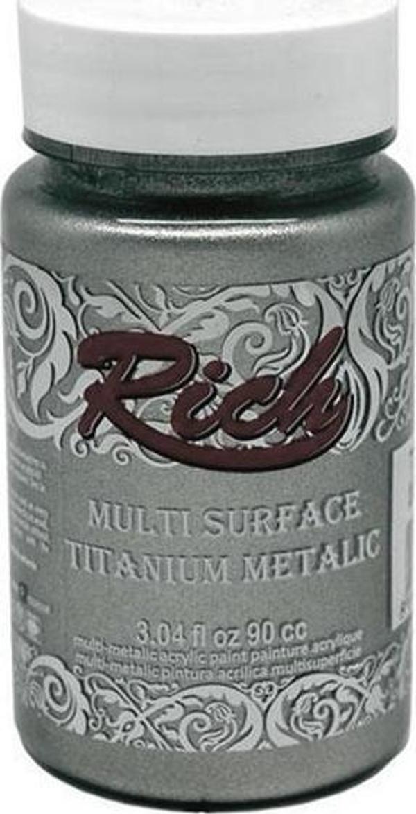 Rich Multi Titanyum Metalik Boya Antik Gümüş 90cc - Image 1