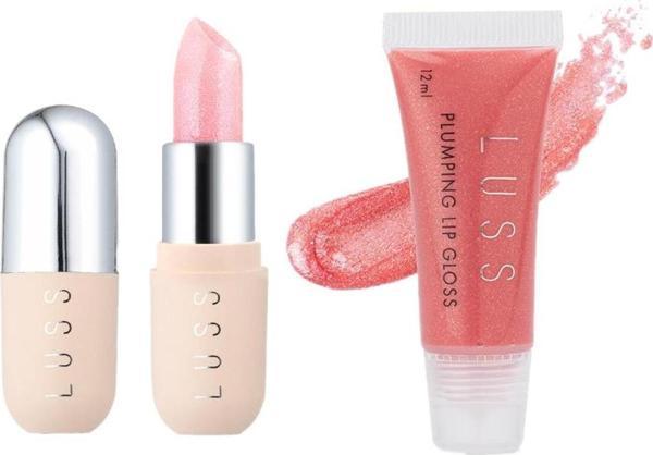 Luss Lip Gloss No8 Ve Renk Değiştiren Dudak Balm No1 2li Set - Image 1