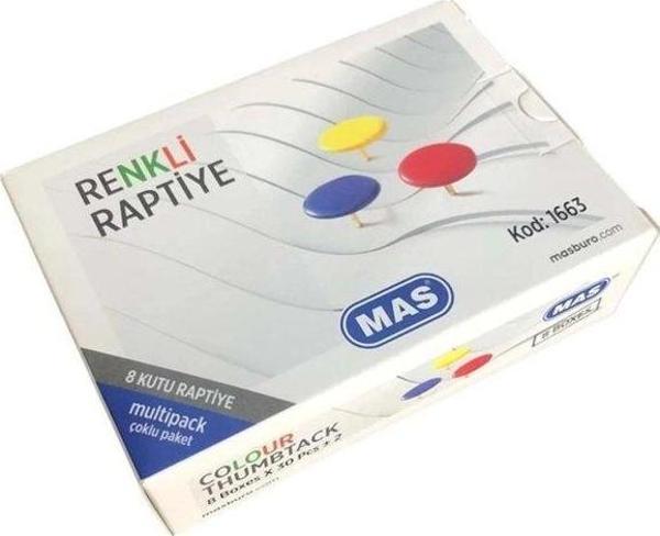 Mas Multıpack Renkli Raptiye Pvc Kaplı Karışık - Image 1