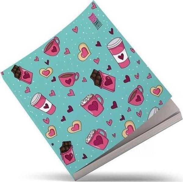 Thinkbook Kalpler  125x14 Çikolata Kalp Çizgisiz Renkli 96 Ypr Butik Defter - Image 1