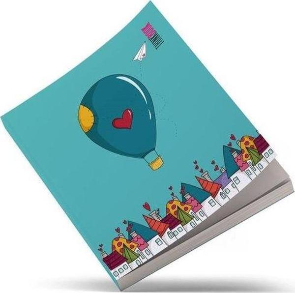 Thinkbook Kalpler  125x14 Balon Kalp Çizgisiz Renkli 96 Ypr Butik Defter - Image 1