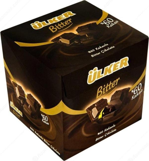 Ülker Bitter Kare %60 Kakaolu Çikolata 60 gr x 6 Adet - Image 1