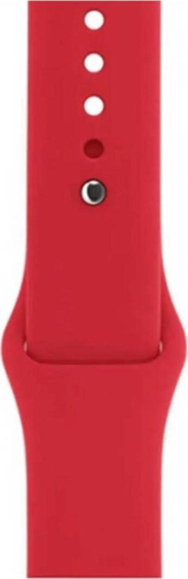 Winex 42-49mm Yeni Nesil Apple Uyumlu Akıllı Saat Kordonu Silikon Kırmızı - Image 1