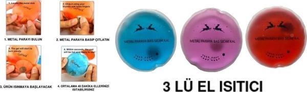 Bosphorus Ceylan Cep Sobası,El Isıtıcı,3 Adet Sıcak Su Torbası Pvc 9Cm - Image 1