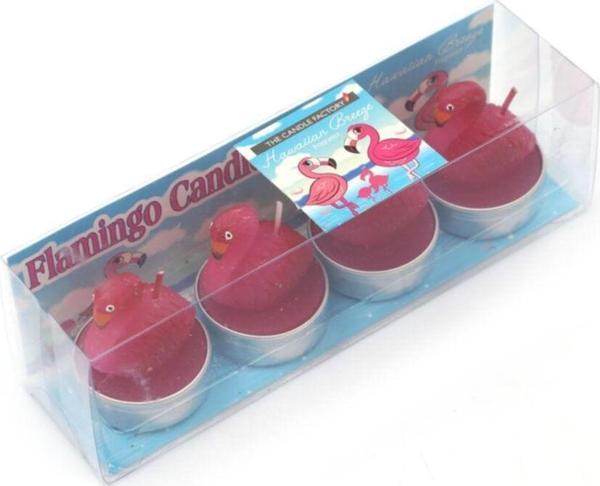 Bosphorus Dekoratif 4 Lü Mum Seti Flamingo Şekilli Koyu Pembe 5X5X25Cm - Image 1