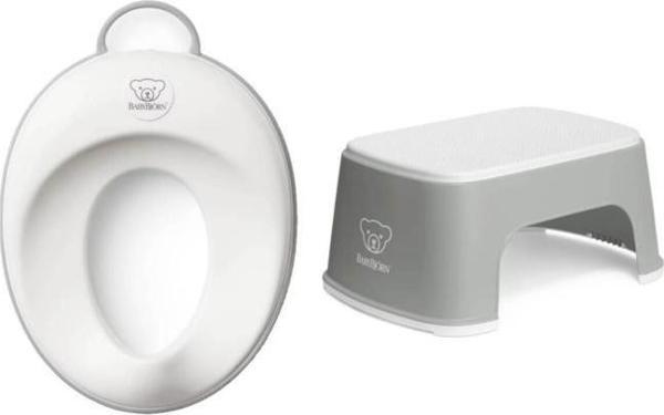 Babybjörn Klozet Adaptörü & Safe Step Banyo Basamağı / Grey White - Image 1