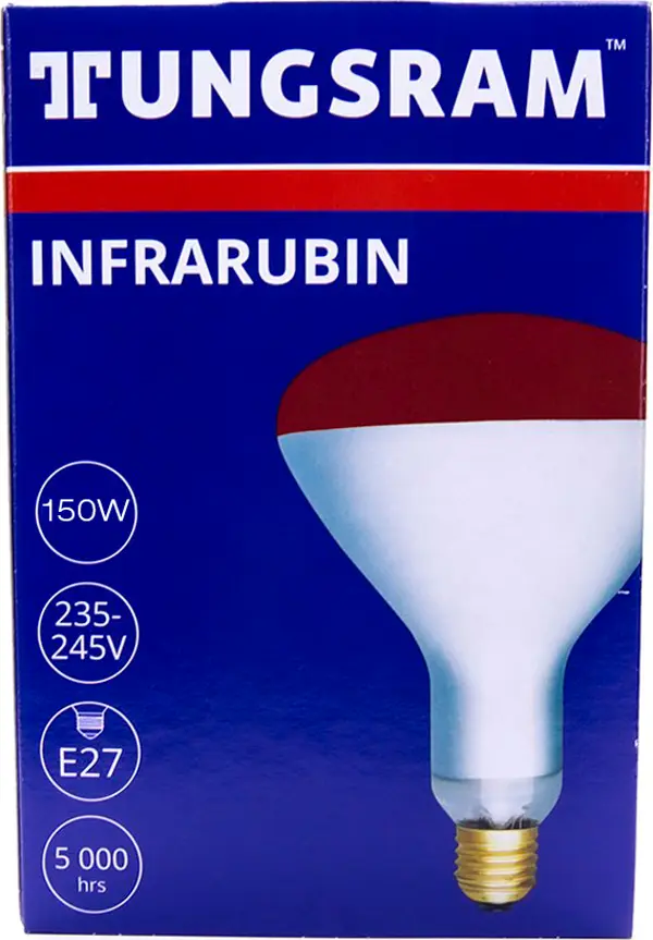 Tungsram İnfrared Isıtıcı Ampul Kırmızı 150 Watt - Image 1