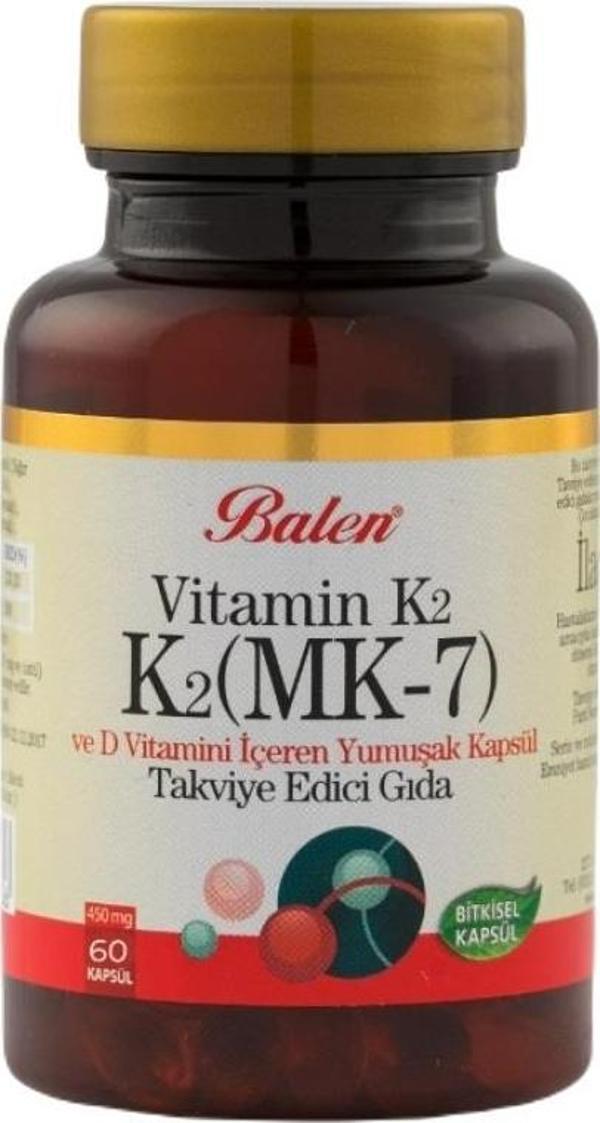 Balen Vitamin K2 (MK 7) D3 450 Mg 60 Kapsül - Image 1