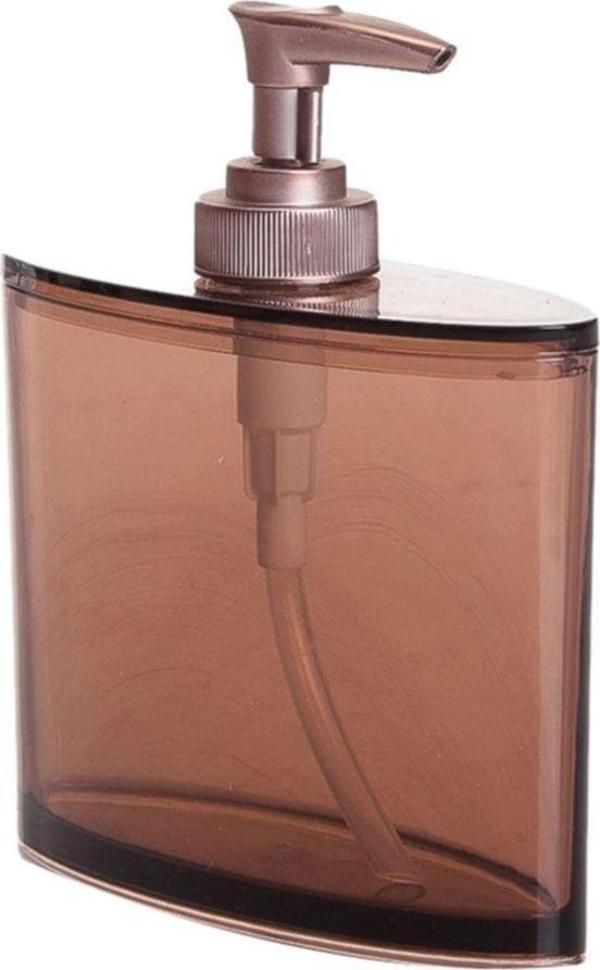 Bosphorus Oval Sıvı Sabunluk Kahverengi Akrilik 13X5X16Cm 350Ml - Image 1