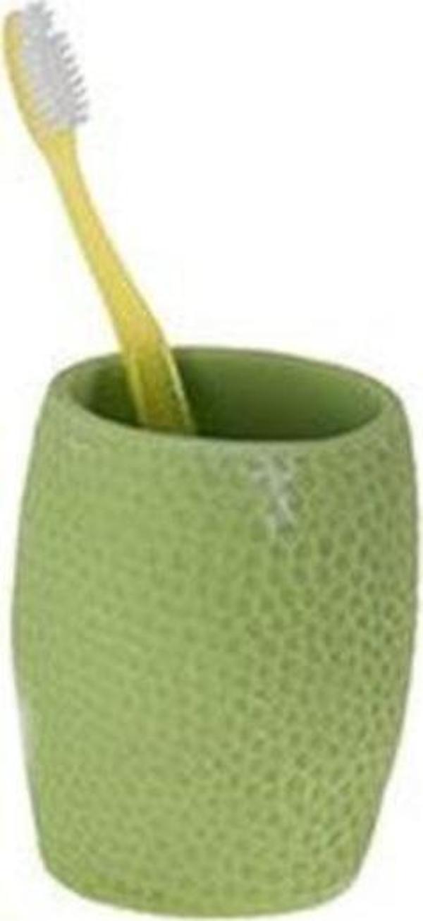 Bosphorus Diş Fırçalık,Macunluk Yeşil Petek Desenli Poliresin 8X8X10Cm 400Ml - Image 1