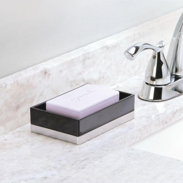 Bosphorus Sabunluk Modern Siyah Tasarım 12X8X3Cm - Image 1