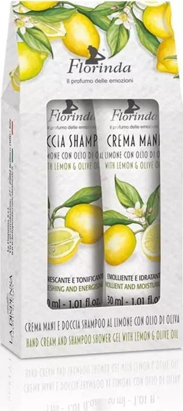 Florinda Limon & Zeytin Yağı El Kremi ve Duş Şampuanı 2x30ML 2li Set - Image 1