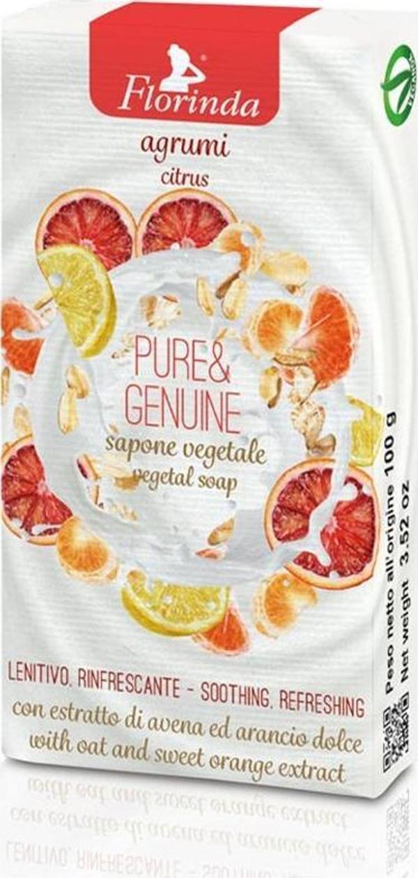 Florinda Pure & Genuine Lezzetli Agrumi ve Narenciyeler Katı Sabun 100Gr - Image 1