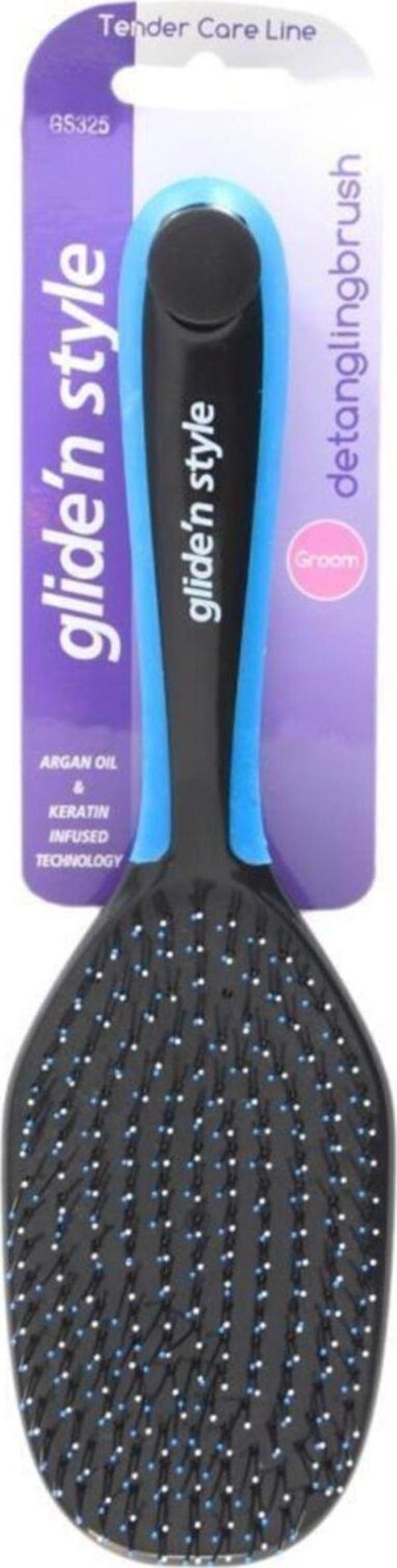 Glide'n Style GS-325 Tender Care Argan Yağı ve Keratinli Açma Tarama Fırçası - Image 1