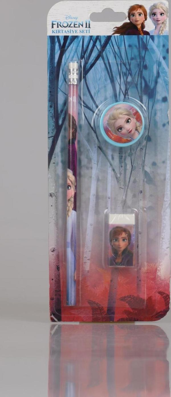 LİSANSLI FROZEN ELSA SİLGİ,KURŞUN KALEM,KALEMTRAŞ SETİ - Image 1