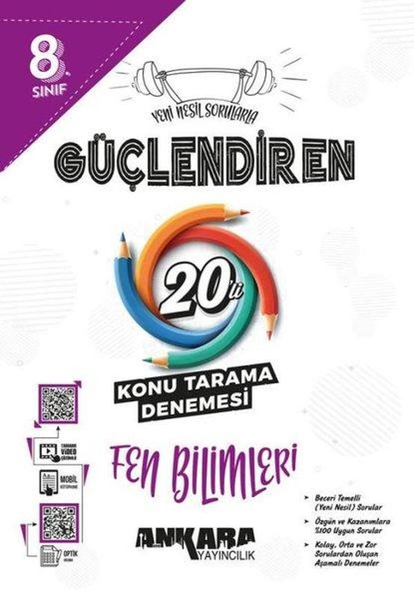 8. Sınıf  Fen Bilimleri Güçlendiren 20'li Konu Tarama Denemesi - Ankara Yayıncılık - Image 1