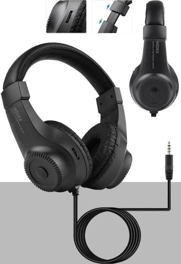 Midex RS-10 Stereo Kulaklık Çok Amaçlı Stüdyo Referans Dinleme DJ (3.5mm Jack Girişli) - Image 1