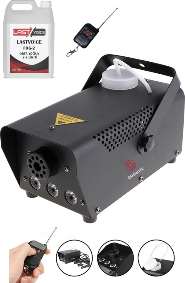 Quenlite QL-700RGB-LK Sis Makinesı 700 Watt LED Işıklı ve Kumandalı (5 Litre Likitli) - Image 1