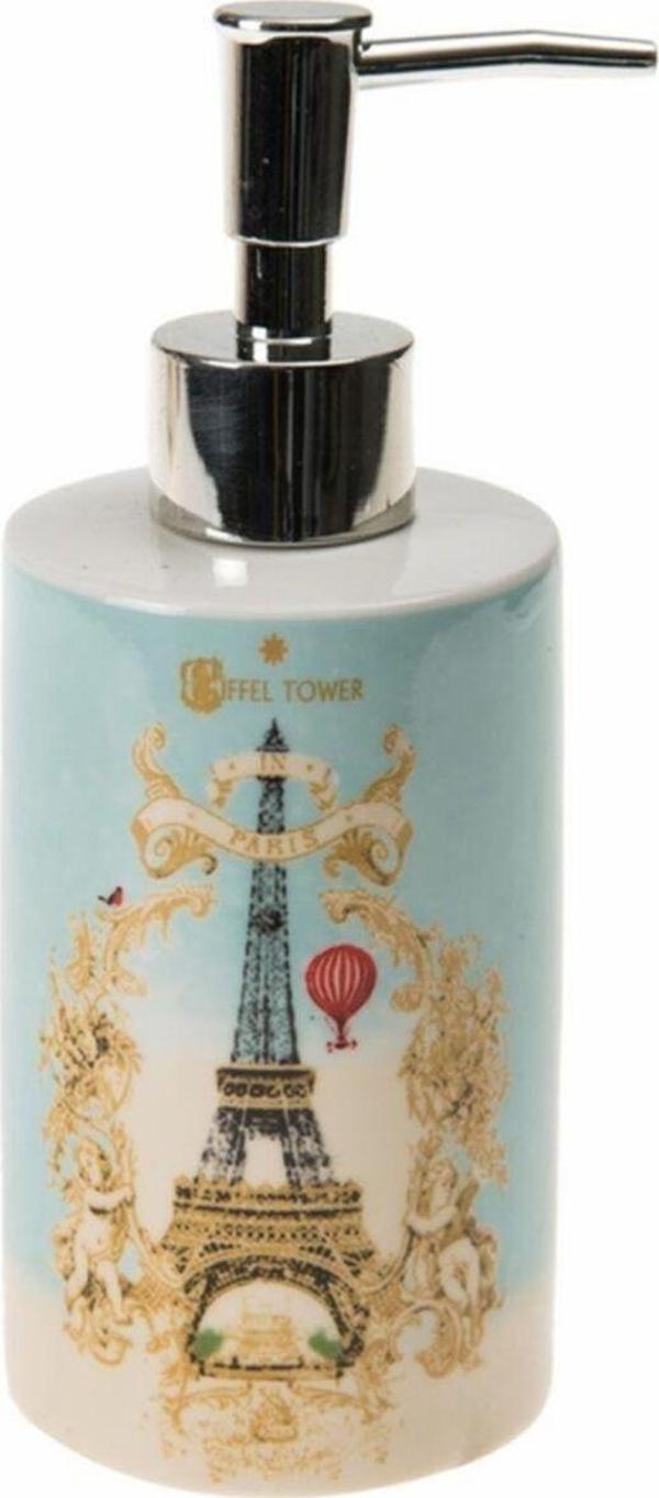 Bosphorus Seramik Sıvı Sabunluk Romantik Yeşil Model 7X7X18Cm 320Ml - Image 1