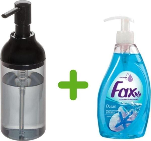 Bosphorus Siyah Füme Sıvı Sabunluk Ve 1 Adet 400 Ml Sıvı Sabun Okyanus Kokulu - Image 1