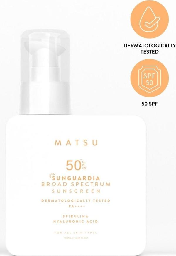 Matsu Sunguardia Leke Karşıtı Tüm Ciltler İçin Yüksek Korumalı SPF 50+ Güneş Kremi 100 ml - Image 1