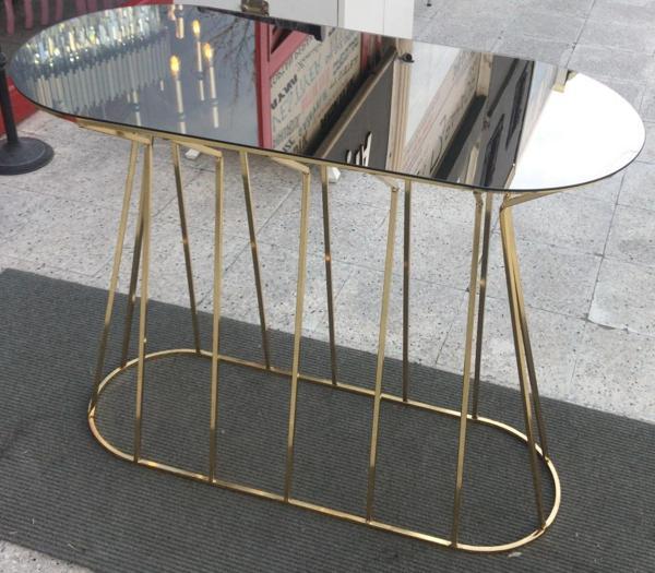 Dresuar 12418 Cadde Model Metal Gold RENK KAPLAMA Temper Cam Ayna El Yapımı - Image 1