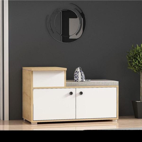 Cantek Dizayn Elegant Minderli Ayakkabılık Safirmeşe - Beyaz - Image 1