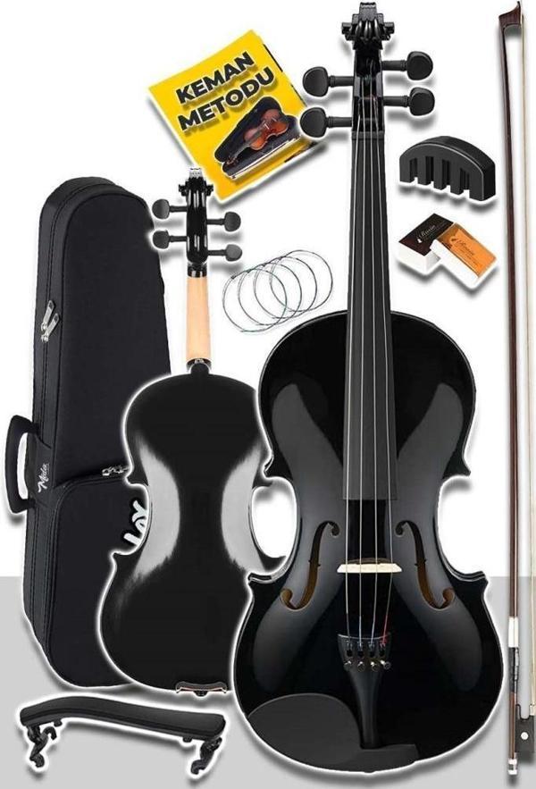 Midex HGA44BK-TYS Full Siyah Set Keman 4/4 (Yastık Reçine Çanta Yedek Tel Susturucu Yay) - Image 1