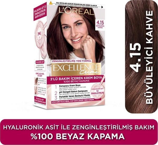 L’Oréal Paris Excellence Creme 4.15 Büyüleyici Kahve Saç Boyası - Image 1