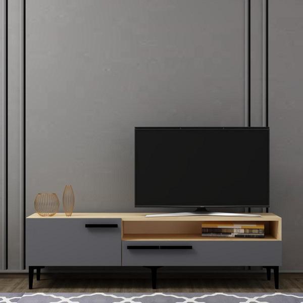 Cantek Dizayn Zen Tv Ünitesi Safirmeşe - Antrasit - Image 1