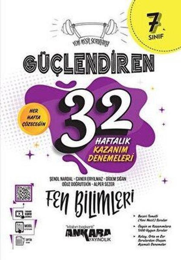 7. Sınıf Fen Bilimleri Güçlendiren 32 Haftalık Kazanım Denemeleri - Ankara Yayıncılık - Image 1