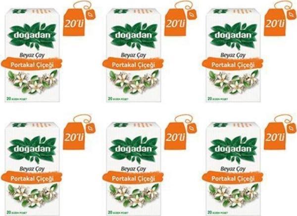 Doğadan Beyaz Çay Portakal Çiçeği 6 Adet - Image 1