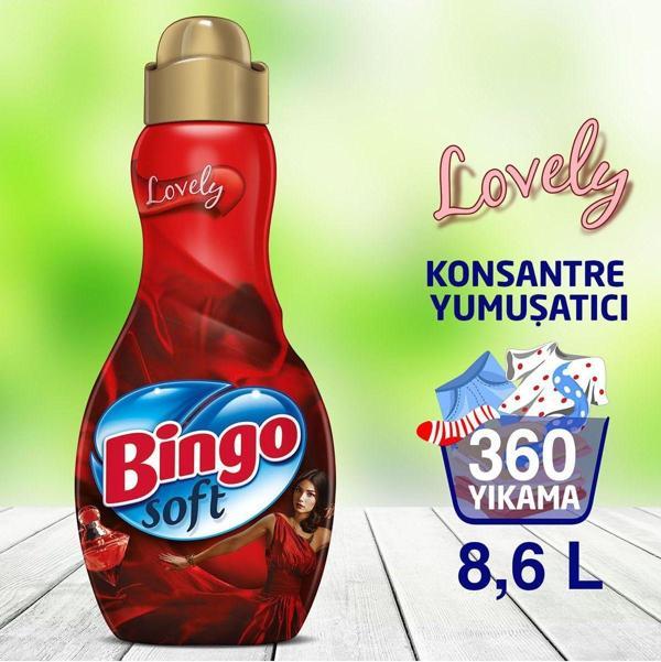 Bingo Soft Konsantre Çamaşır Yumuşatıcısı Lovely 1440 Ml Ekonomi Paketi 6'Lı - Image 1