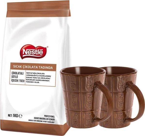 Nestle Sıcak Çikolata Tadında 1 Kg + 2 Adet Çikolata Bardak - Image 1