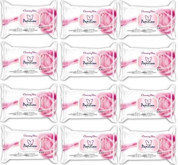 Papilion Islak Havlu Mendil 100 Yaprak Gül/Rose 12 Li Set - Image 1