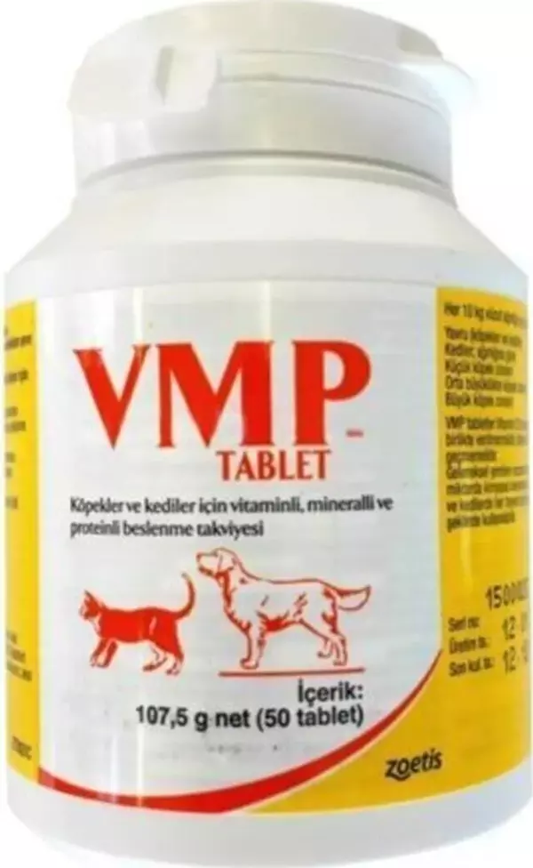 Zoetis Vmp Kedi Ve Köpek Tüy Dökülme Önleyici Vitamin 50 Tablet - Image 1