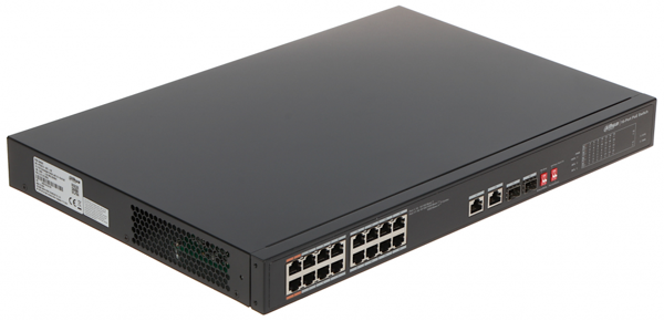 DAHUA PFS3218-16ET-135, 16 Port, Megabit, 16 Port PoE, 135W, +2 Port SFP, +2 Port GigaBit Uplink, Yönetilemez, Rack Moun - Image 1